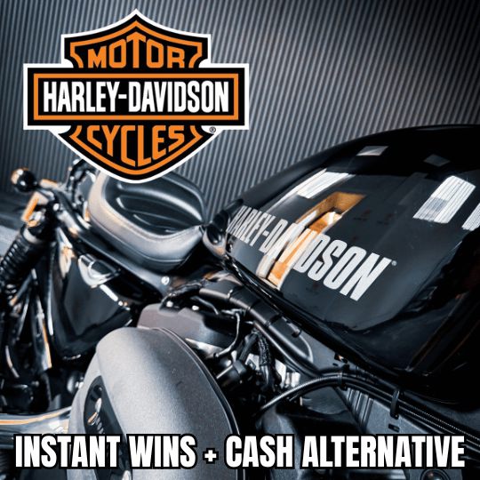 WOW WIN THIS STUNNING HARLEY DAVIDSON 1200 ROADSTER + INSTANT WINS