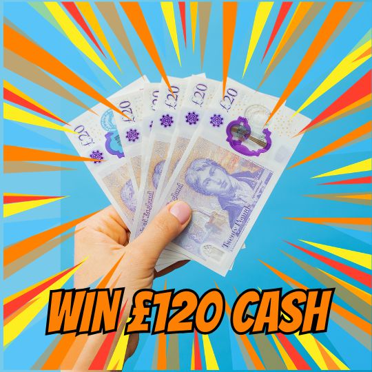 Win £120 cash - Only 2p to enter