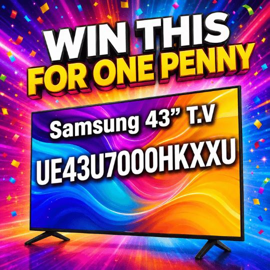 WIN A SAMSUNG T.V ON ONE PENNY TUESDAY