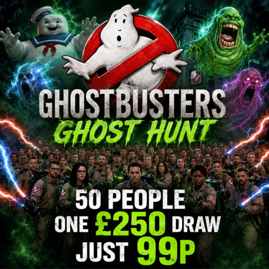 GHOST BUSTERS GHOST HUNT 50 PERSON DRAW