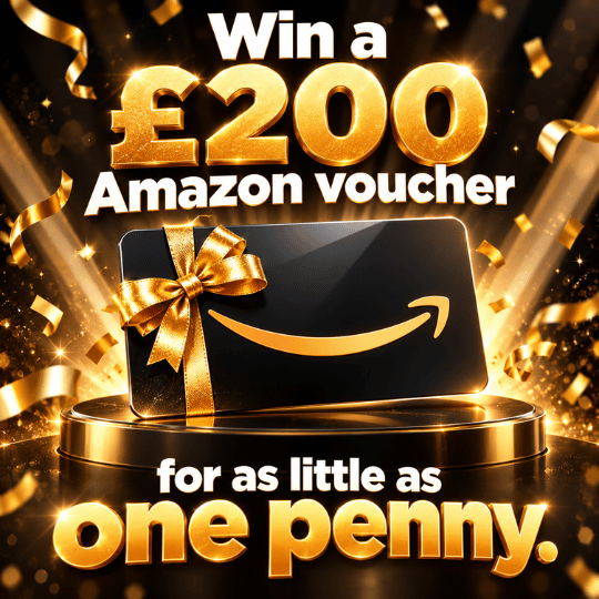 ONE PENNY PRIZE £200 AMAZON VOUCHER