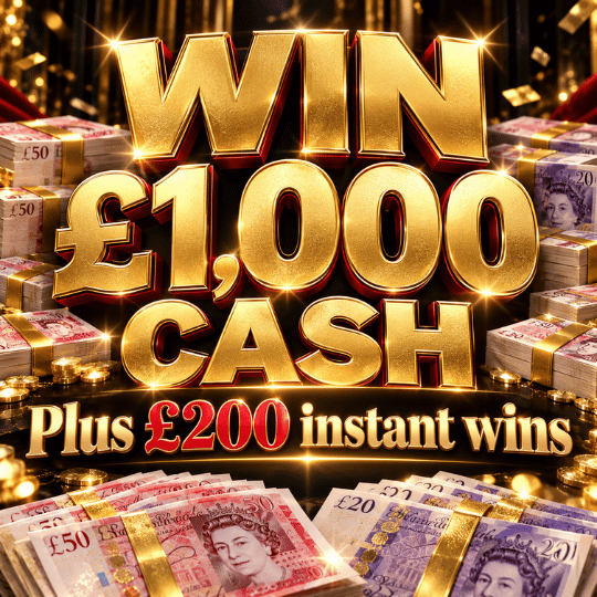 £1,000 CASH PLUS £200 INSTANT WINS