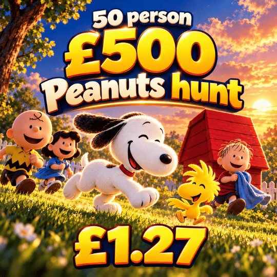£500 50 PERSON PEANUTS HUNT