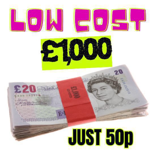 WIN £1,000 TAX FREE CASH - LOW COST JUST 50p