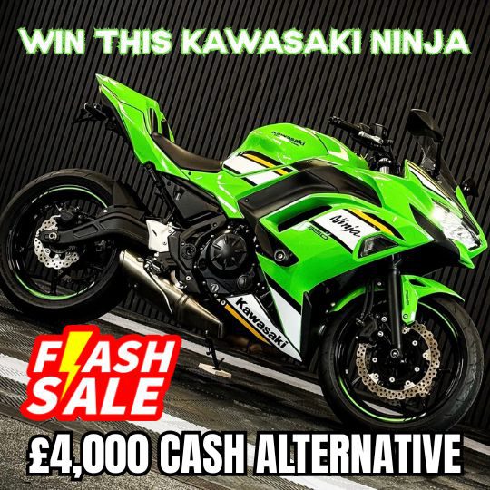WIN A 2025 KAWASAKI NINJA + £500 CASH