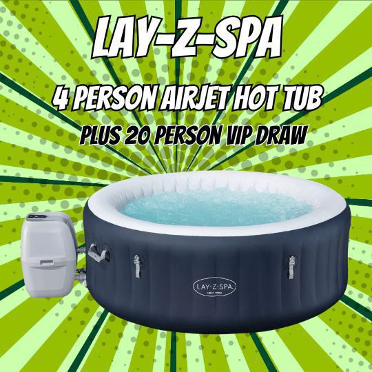 Win Lay-Z-Spa 4 Person Hot Tub + £100 VIP
