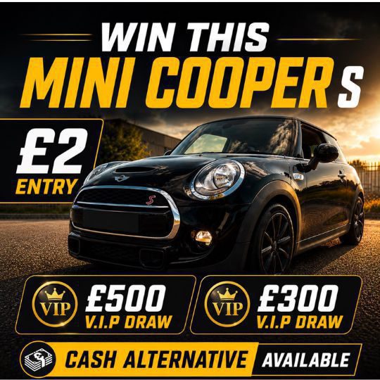 Win a Mini Cooper S PLUS 2x VIP Draws