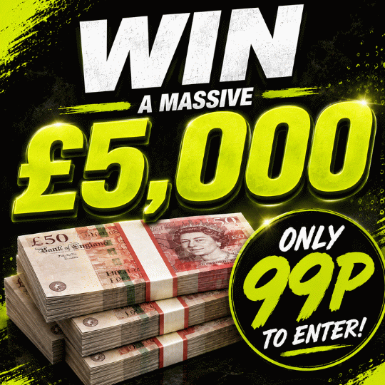 Win £5,000 tax free cash
