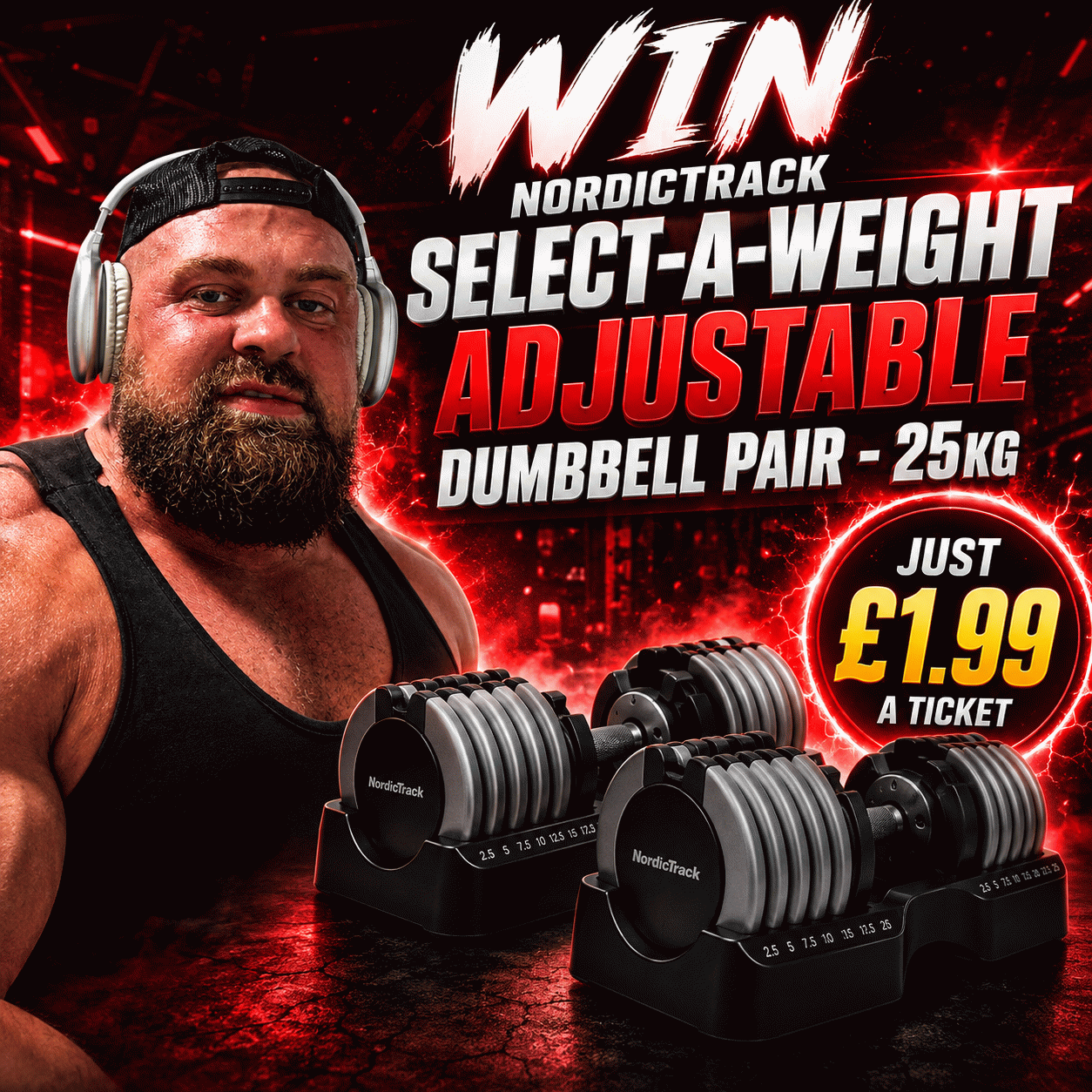 NordicTrack Select-A-Weight Adjustable Dumbbell Pair - 25kg
