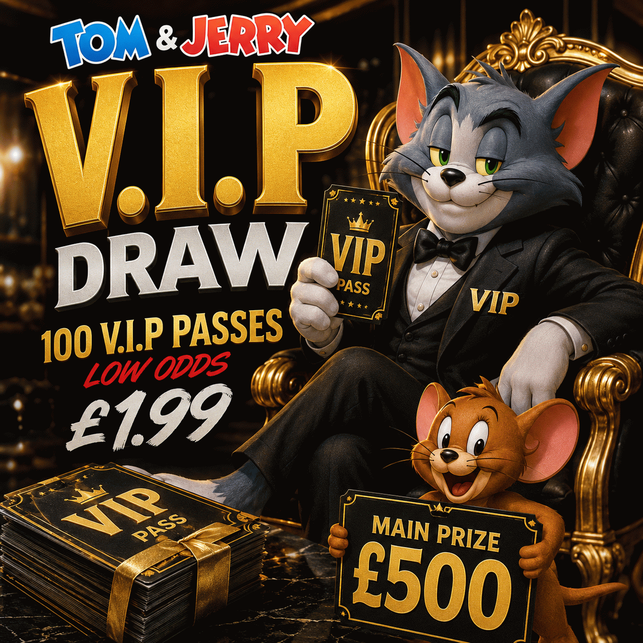 TOM AND JERRY'S VIP PRIZE DRAW
