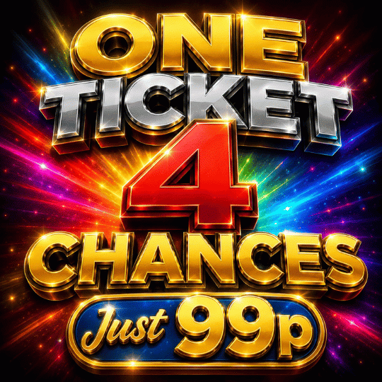 ONE TICKET 4 CHANCES - READ DESCRIPTION
