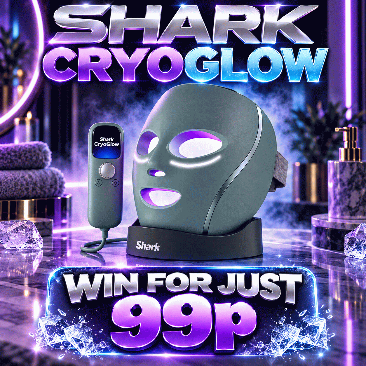 Win a Shark CryoGlow Blemish Repair Mask with Charging Stand