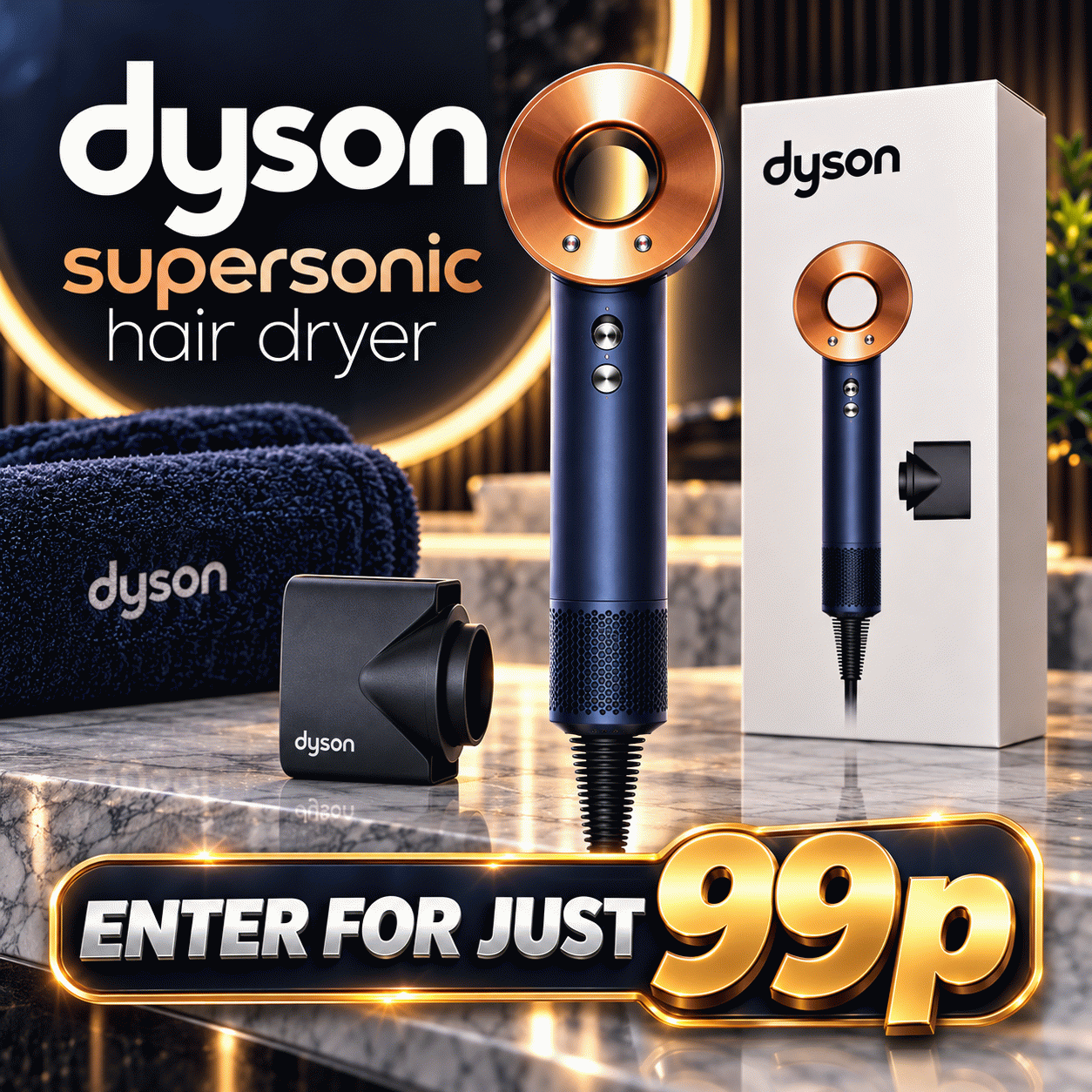 Dyson Supersonic Hair Dryer - Prussian Blue