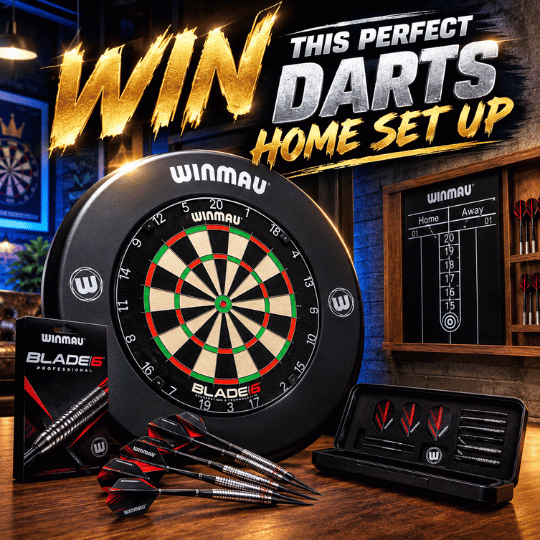 Winmau Blade 6 Professional Dartboard Surround and Darts Set