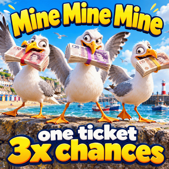 1 Ticket, 3 Chances, 3x 100 Winners