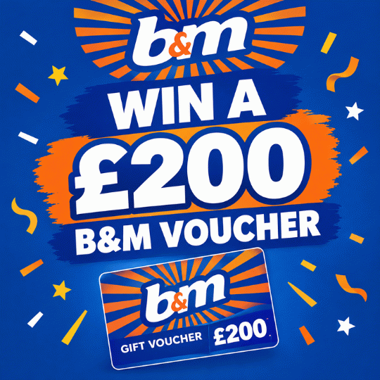 WIN £200 TO SPEND AT B&M 