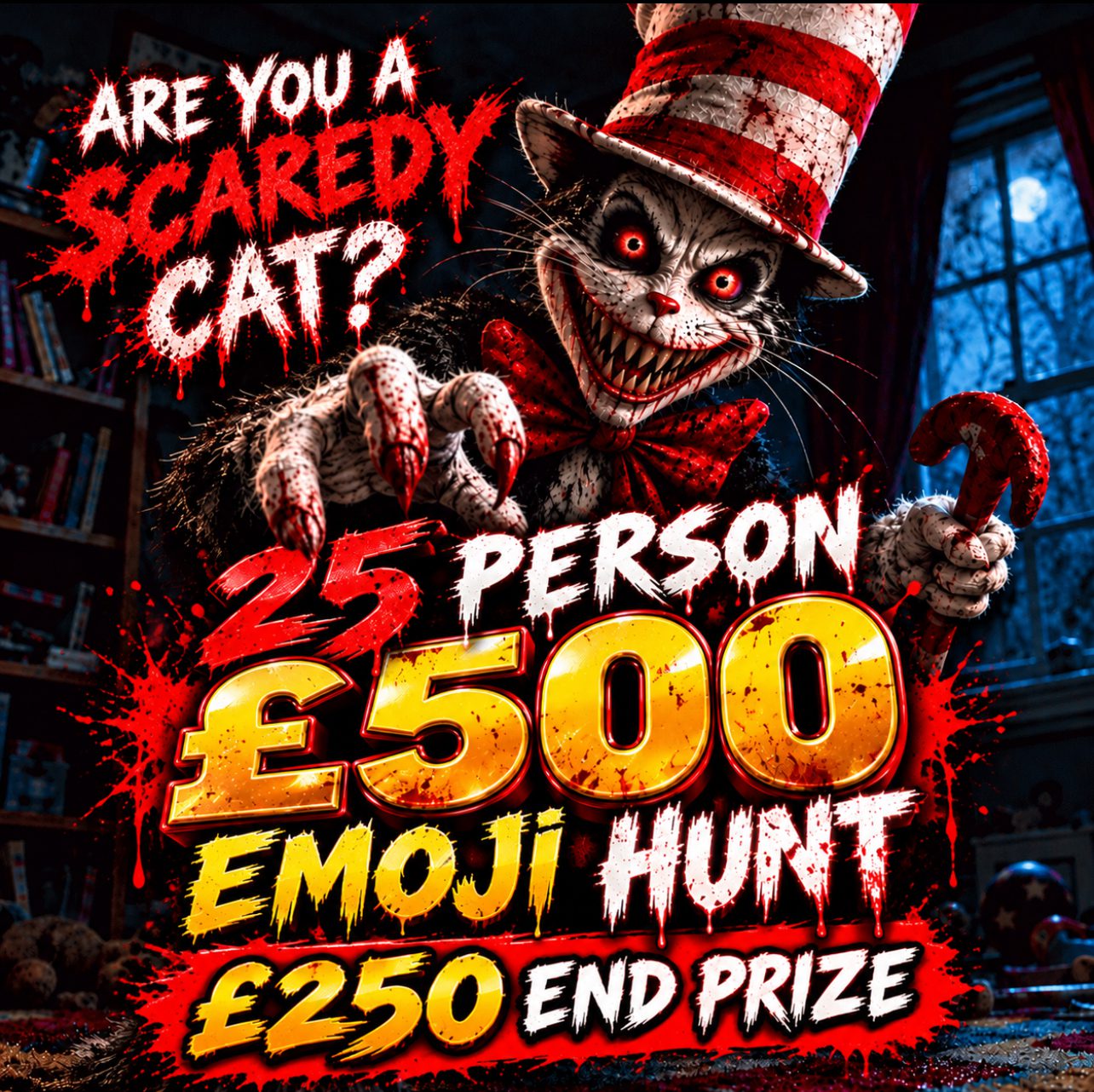 Scaredy Cat £500 Emoji Hunt
