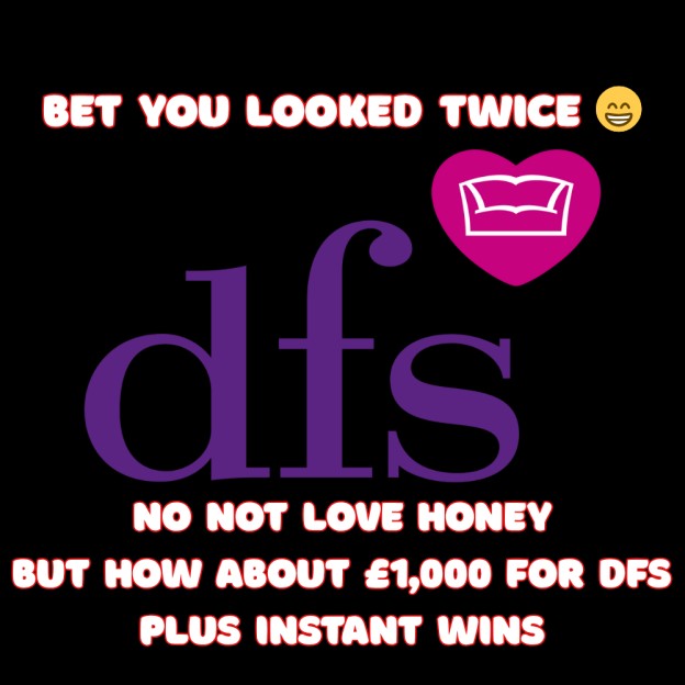 Oooo Sexy as hell, Well actually £1,000 DFS Voucher + Instant wins