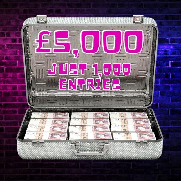 WOW win £5,000 with ultra low odds - Just 1,000 Max Entries