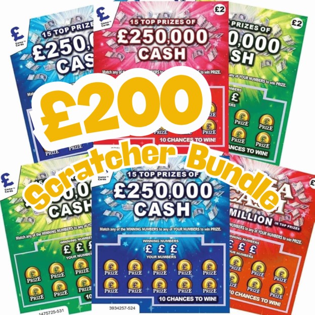 WIN £200 WORTH OF SCRATCHERS - LOW ODDS
