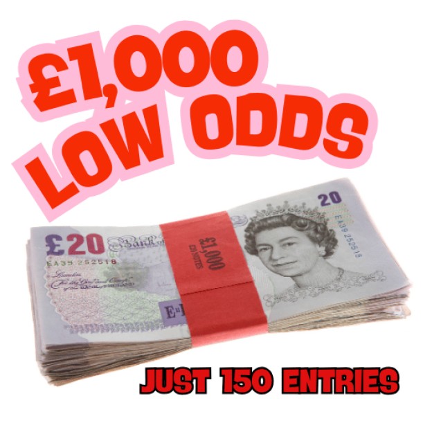 £1,000 EXTREME ODDS - JUST 150 MAX ENTRIES