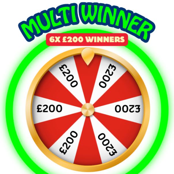 MULTI WIN PRIZE DRAW 6x £200 WINNERS