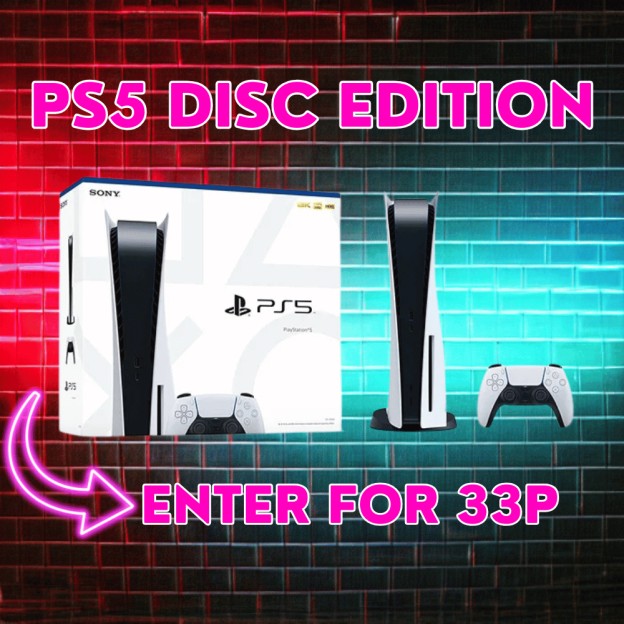 WIN A PS5 DISC EDITION FOR JUST 33p