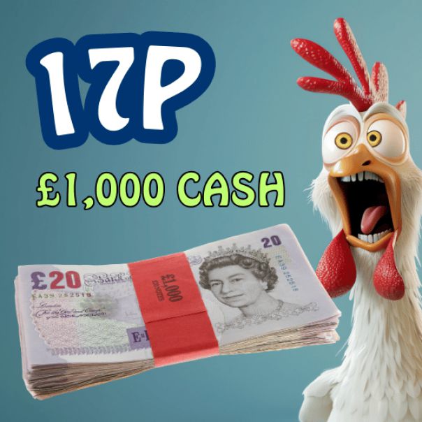 WIN £1,000 FOR AS LITTLE AS 17p