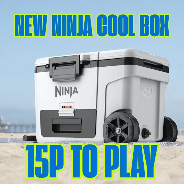 WIN THE BRAND NEW NINJA COOL BOX JUST 15p TO PLAY