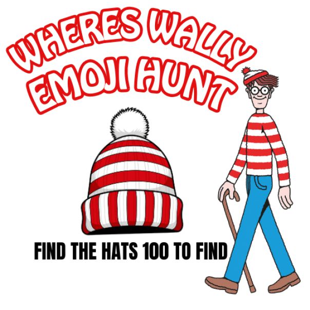 WHERES WALLY - 100 PERSON £2,500 EMOJI HUNT + £1,500 MAIN DRAW