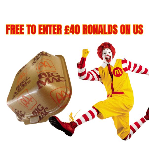 FREE TO ENTER £40 MCDONALDS ON US - READ DESCRIPTION