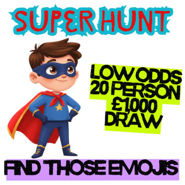 £1,000 SUPER EMOJI HUNT - 20 PERSON DRAW