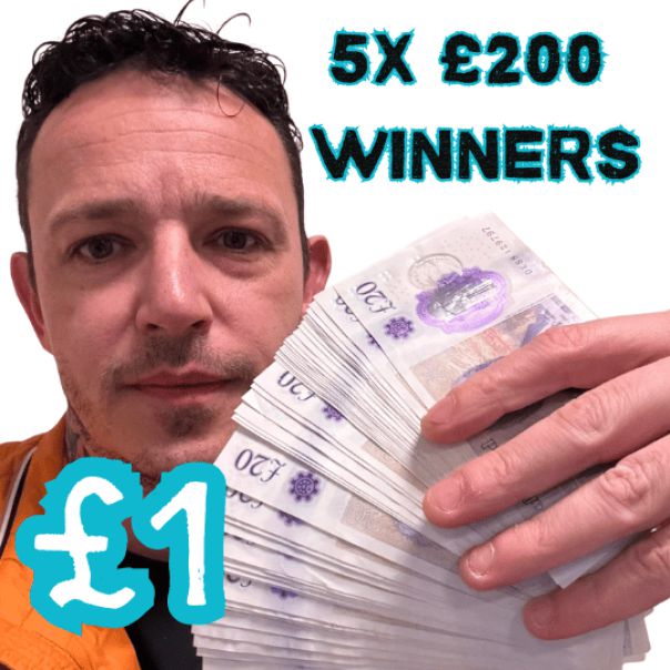 5X £200 WINNERS - ONE TICKET 5 CHANCES