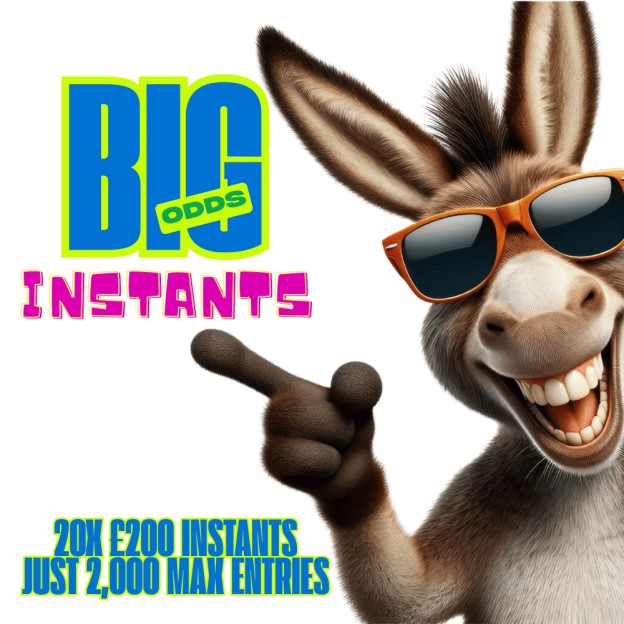 WOW LOVE BIG ODDS INSTANT WINS - JUST 2,000 ENTRIES AND 20x CHANCES TO WIN £200