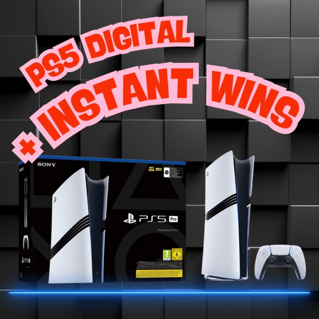 WIN A PS5 DIGITAL + INSTANT WINS